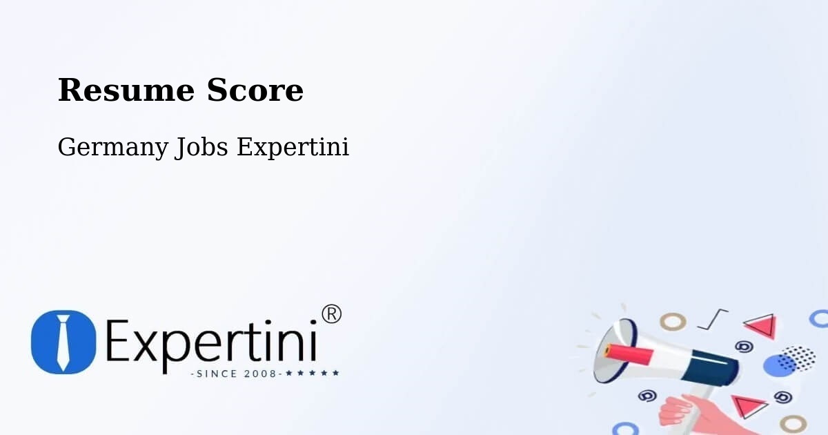 Resume Score & Job Description Match Tool – Lüderitz - Germany Jobs Expertini